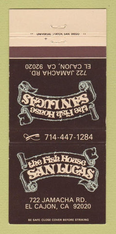 Matchbook Cover - Fish House San Lucas Restaurant El Cajon CA 30 Strike