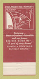Matchbook Cover - Frolander Restaurants Solana Beach CA 30 Strike