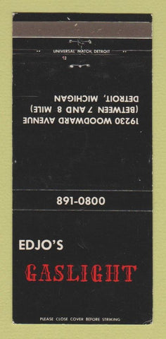 Matchbook Cover - Edjo's Gaslight Detroit MI WEAR 30 Strike