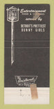 Matchbook Cover - Edjo's Gaslight Detroit MI WEAR 30 Strike