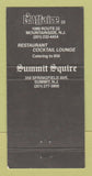 Matchbook Cover - Summit Squire L'Affaire Mountainside NJ WEAR 30 Strike