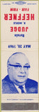 Matchbook Cover - Vote Judge Merle Heffner
