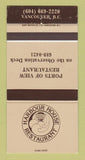 Matchbook Cover - Harbour House Restaurant Vancouver BC 30 Strike