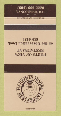 Matchbook Cover - Harbour House Restaurant Vancouver BC 30 Strike