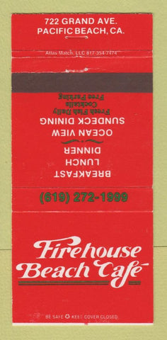 Matchbook Cover - Firehouse Beach Cave Pacific Beach CA 30 Strike
