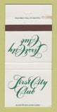 Matchbook Cover - First City Club WEAR 30 Strike