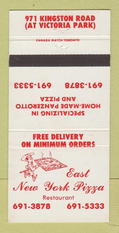 Matchbook Cover - East New York Pizza Toronto ON 30 Strike