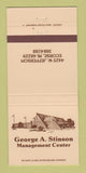 Matchbook Cover - George A Stinson Management Center Ecorse MI 30 Strike