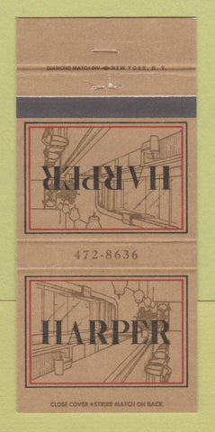Matchbook Cover - Harper New York City Restaurant 30 Strike