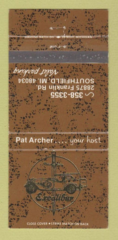 Matchbook Cover - Excalibur Southfield MI 30 Strike