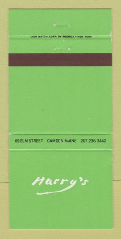 Matchbook Cover - Harry's Restaurant Camden ME WEAR 30 Strike