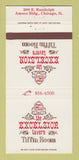 Matchbook Cover - Excelsior Tavern Tiffin Room Chicago IL 30 Strike