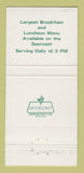 Matchbook Cover - Evergreens Restaurant Ogunquit ME 30 Strike