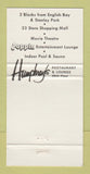 Matchbook Cover - The Inn at Denman Place Vancouver BC 30 Strike