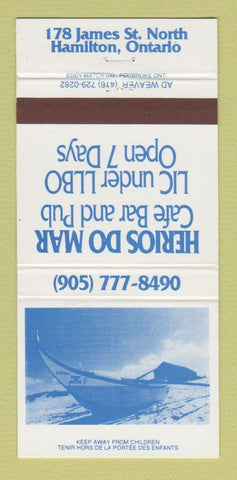 Matchbook Cover - Herios Do Mar Cafe Hamilton ON 30 Strike