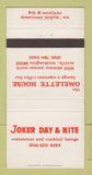 Matchbook Cover - Joker Day Nite Restaurant Seattle WA Omelette House 30 Strike