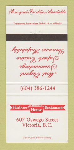 Matchbook Cover - Harbour House Restaurant Vancouver BC 30 Strike