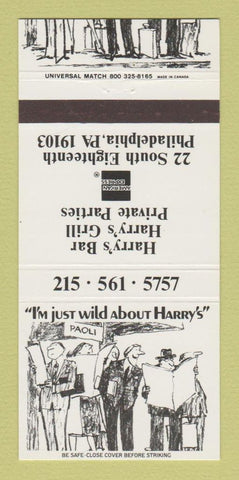 Matchbook Cover - Harry's Bar Grill Philadelphia PA 30 Strike