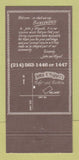 Matchbook Cover - John Y Miguel's Cafe Cantina Terrell TX 30 Strike