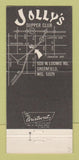 Matchbook Cover - Jolly's Restaurant Greenfield WI 30 Strike