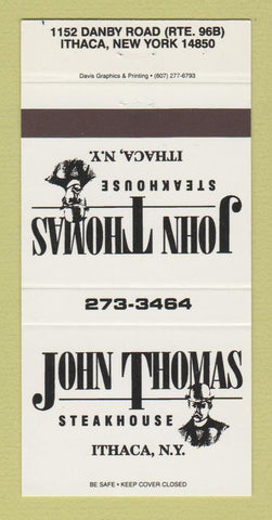 Matchbook Cover - John Thomas Steak House Ithaca NY 30 Strike