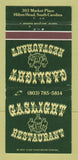 Matchbook Cover - Gaslight Restaurant Hilton HEAd SC 30 Strike