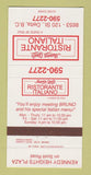 Matchbook Cover - Mamma Gina's Italian Restaurant Delta BC 30 Strike