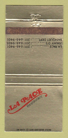 Matchbook Cover - La Pace Restaurant Hackensack NJ 30 Strike