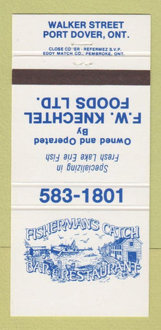 Matchbook Cover - Fisherman's Catch Bar Restaurant Port Dover ON 30 Strike