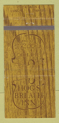 Matchbook Cover - Hog's Breath Inn Carmel CA Clint Eastwood 30 Strike