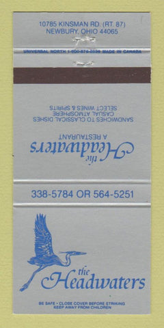 Matchbook Cover - Headwaters Restaurant Newbury OH 30 Strike