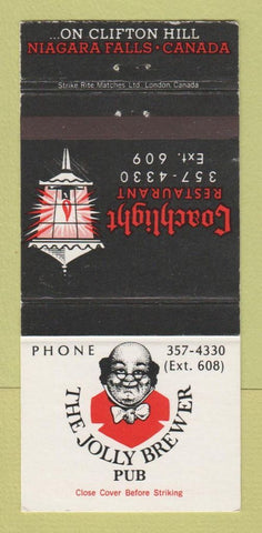 Matchbook Cover - Jolly Brewer Pub Niagara Falls ON 30 Strike