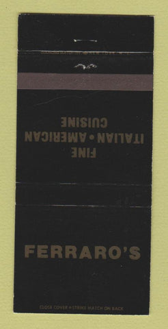Matchbook Cover - Ferraro's Italian Restaurant Racine WI 30 Strike