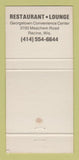 Matchbook Cover - Ferraro's Italian Restaurant Racine WI 30 Strike