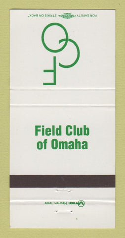 Matchbook Cover - Field Club of Omaha NE 30 Strike