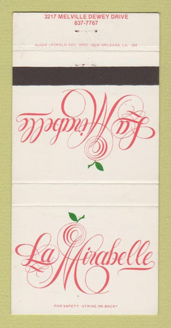 Matchbook Cover - La Mirabelle Metairie LA 30 Strike