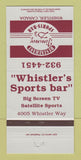 Matchbook Cover - Jimmy D's Restaurant Whistler BC 30 Strike