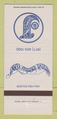 Matchbook Cover - Jimmy's Harborside Restaurant Boston MA 30 Strike