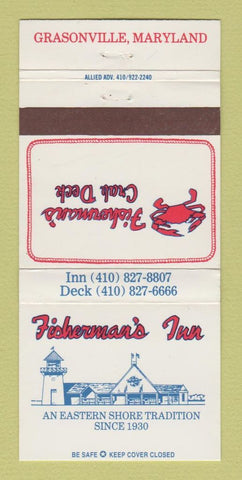 Matchbook Cover - Fisherman's Inn Grasonville MD 30 Strike