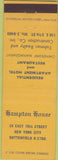 Matchbook Cover - Hampton House Hotel New York City NY