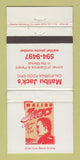 Matchbook Cover - Malibu Jackson Restaurant WEAR 30 Strike