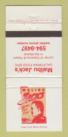 Matchbook Cover - Malibu Jackson Restaurant WEAR 30 Strike