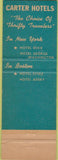 Matchbook Cover - Hotel George Washington New York City NY
