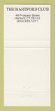 Matchbook Cover - Hartford Club CT 30 Strike