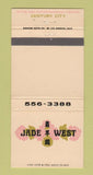 Matchbook Cover - Jade West Restaurant Century City CA 30 Strike