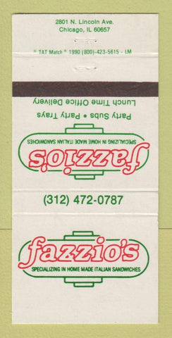 Matchbook Cover - Fazzio's Italian Restaurant Chicago IL 30 Strike