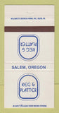 Matchbook Cover - Keg & Platter Salem OR 30 Strike