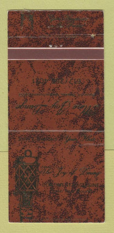 Matchbook Cover - The Joy of Dining Restaurant Orleans MA 30 Strike