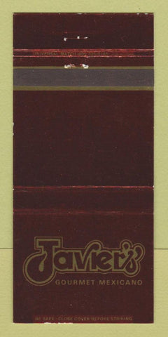 Matchbook Cover - Javier's Mexican Restaurant Dallas TX 30 Strike