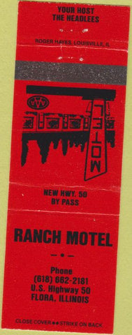 Matchbook Cover - Ranch Motel Flora IL